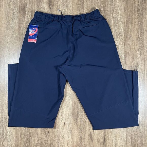 New Asics Calvary Warriors Woven Track Bottom With Pockets Men's Large Navy - Picture 15 of 16